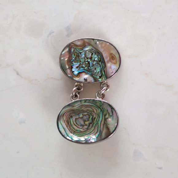 Double Oval Nacreous Pendant - Picture 2 of 6